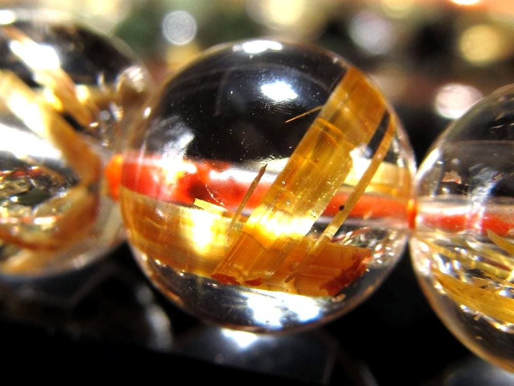 ゴールドルチル ブレスレット タイチン 金針水晶 天然石