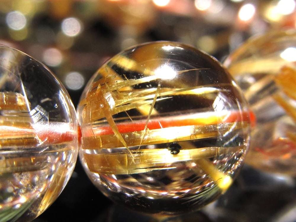 ゴールドルチル ブレスレット タイチン 金針水晶 天然石