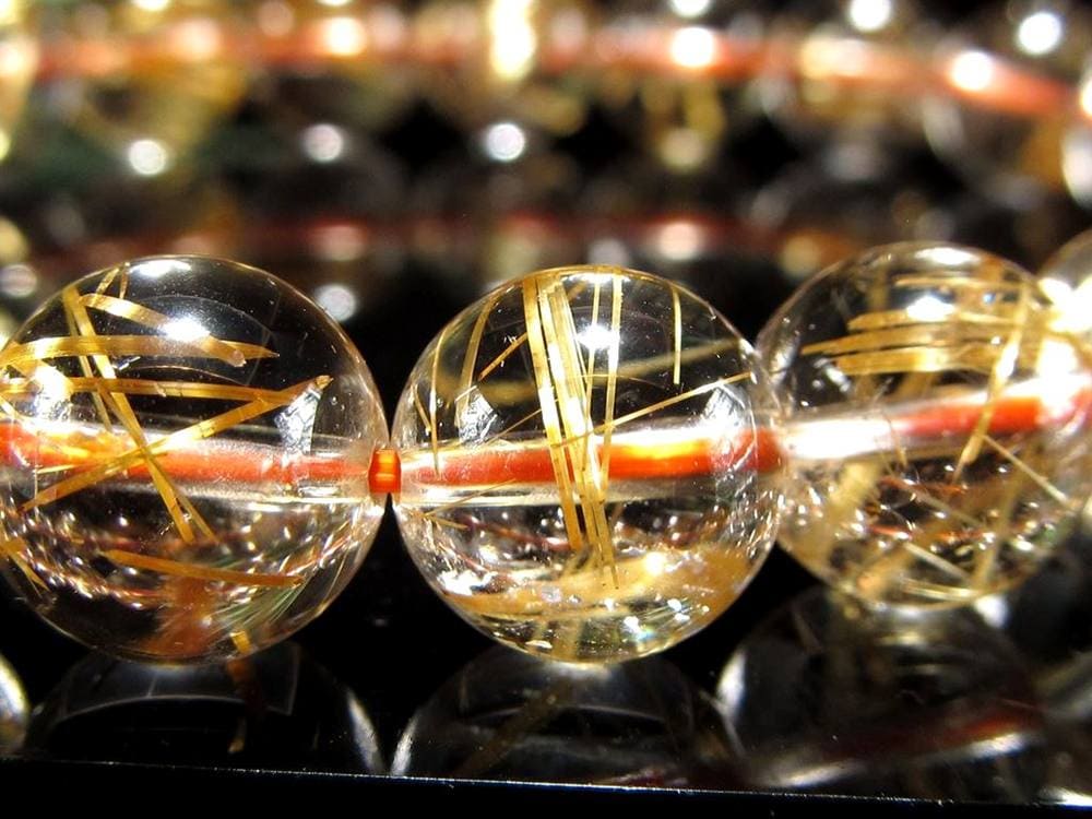 ゴールドルチル ブレスレット タイチン 金針水晶 天然石