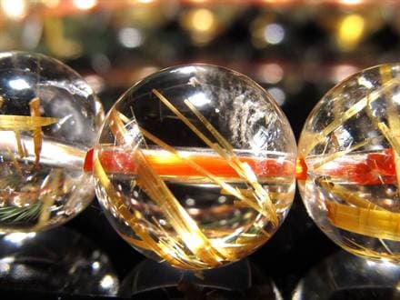 ゴールドルチル ブレスレット タイチン 金針水晶 天然石
