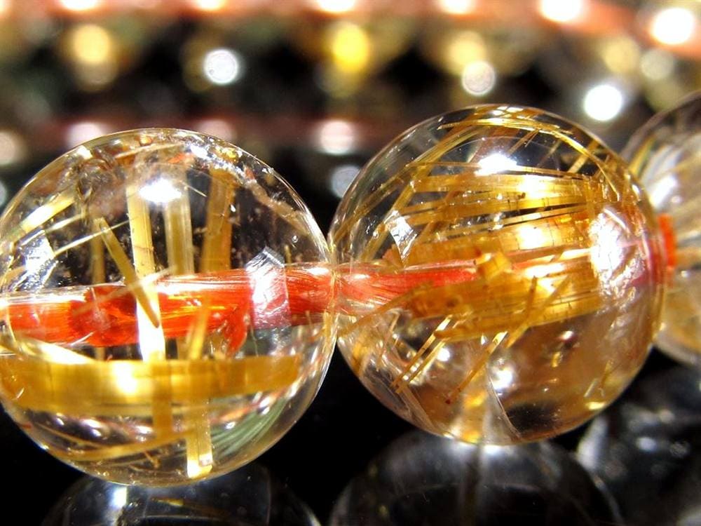 ゴールドルチル ブレスレット タイチン 金針水晶 天然石