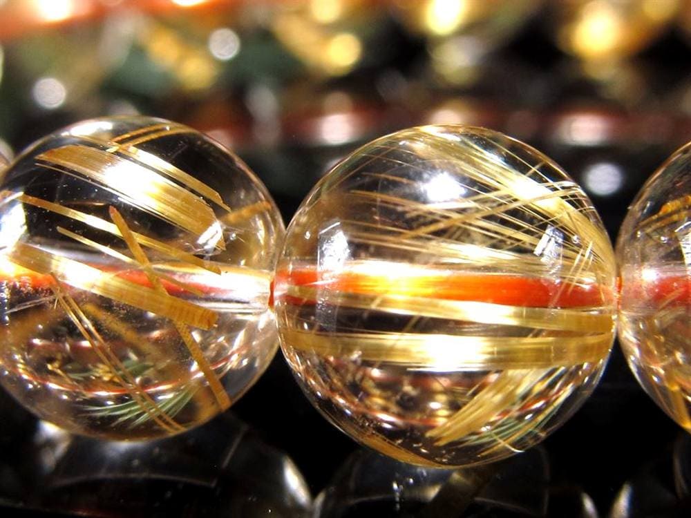 ゴールドルチル ブレスレット タイチン 金針水晶 天然石