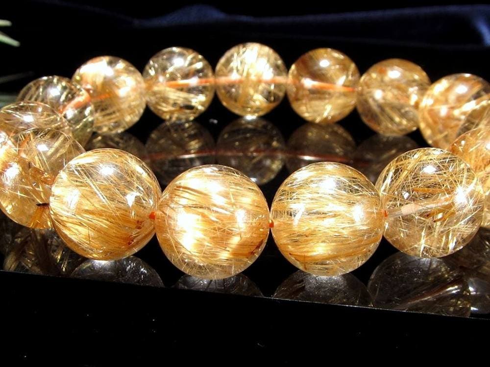 ゴールドルチル ブレスレット タイチン 金針水晶 天然石