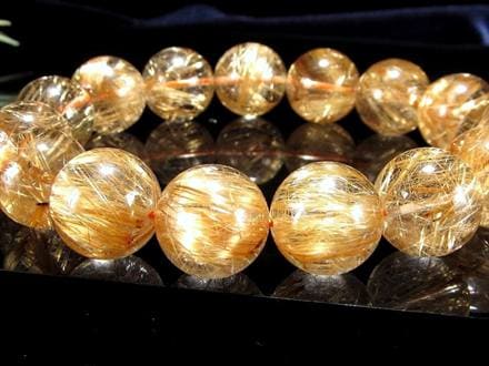 ゴールドルチル ブレスレット タイチン 金針水晶 天然石