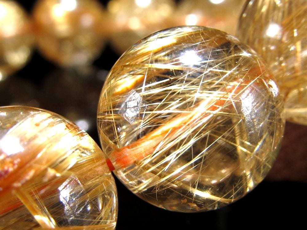 ゴールドルチル ブレスレット タイチン 金針水晶 天然石