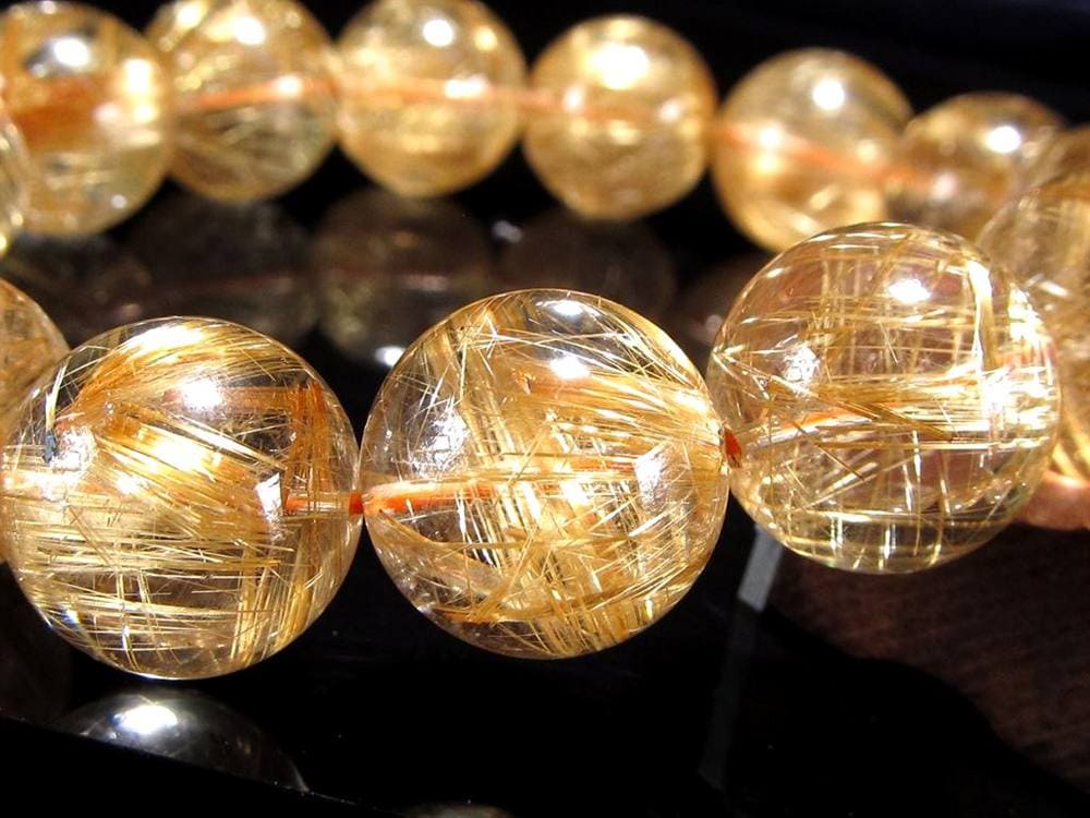 ゴールドルチル ブレスレット タイチン 金針水晶 天然石