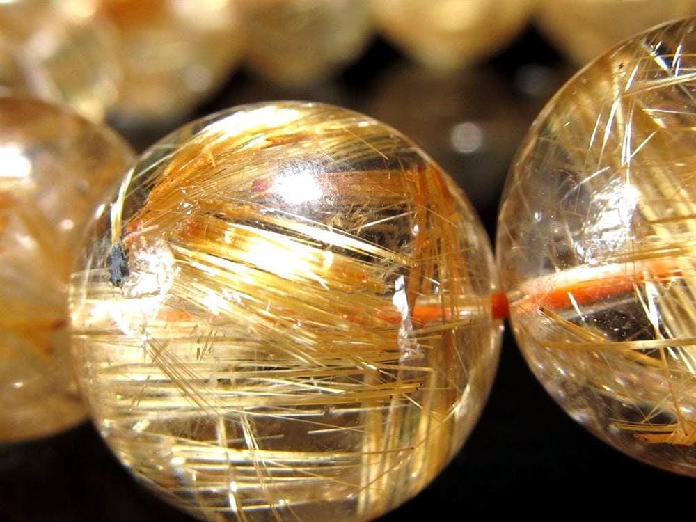 ゴールドルチル ブレスレット タイチン 金針水晶 天然石