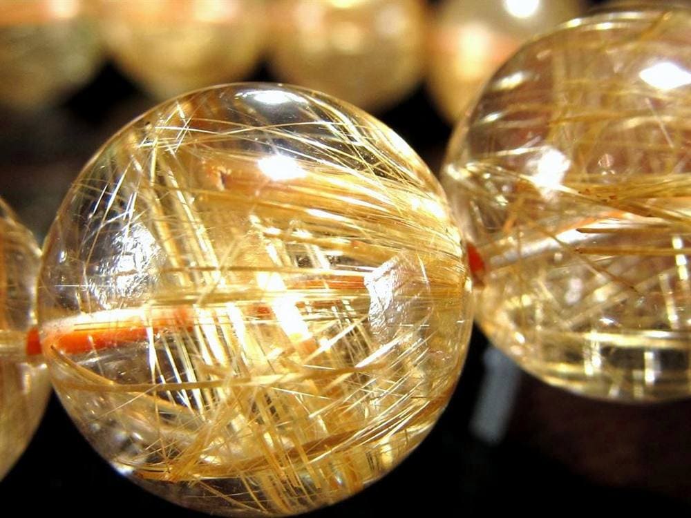 ゴールドルチル ブレスレット タイチン 金針水晶 天然石