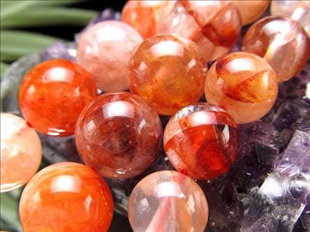 赤水晶 レッドクリスタル レッドガーデン レッドファントム ビーズ連 連材