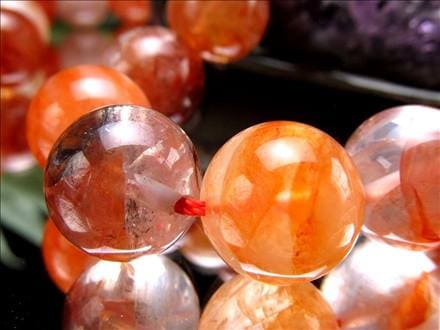 赤水晶 レッドクリスタル レッドガーデン レッドファントム ビーズ連 連材