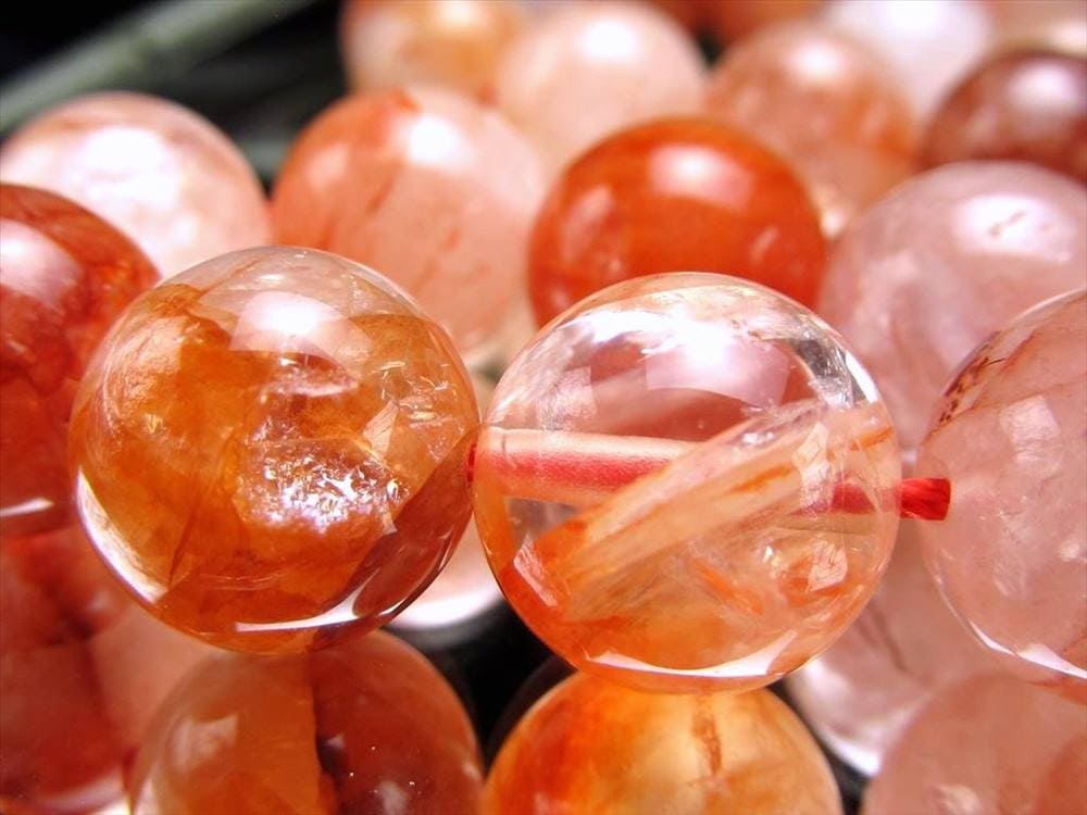 赤水晶 レッドクリスタル レッドガーデン レッドファントム ビーズ連 連材