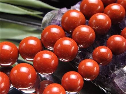 レッドジャスパー 赤碧玉 ジャスパー ビーズ連 連材