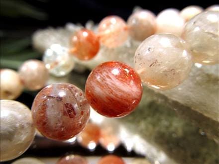 ビーズ連,フェルドスパーサンストーン,サンベリル,天然石,サンストーン