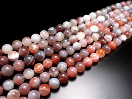 ビーズ連 ボツワナアゲート メノウ 天然石 アクセサリー