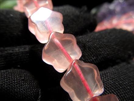 ローズクォーツ 紅水晶 紅石英 ビーズ 星型 スター