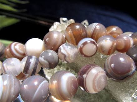 ビーズ連 ボツワナアゲート メノウ 天然石 アクセサリー