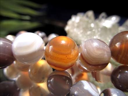 ビーズ連 ボツワナアゲート メノウ 天然石 アクセサリー