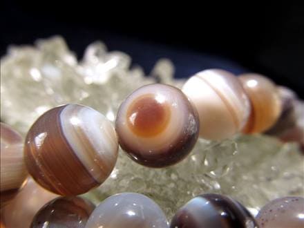 ビーズ連 ボツワナアゲート メノウ 天然石 アクセサリー