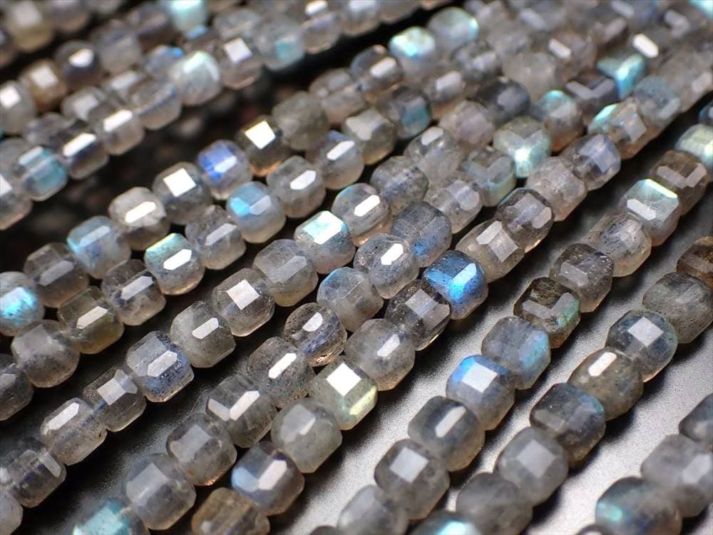 ビーズ連 ラブラドライト 曹灰長石 天然石 アクセサリー