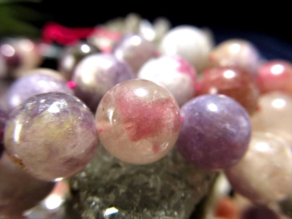 ピンクトルマリン 電気石 トルマリン ビーズ 一連