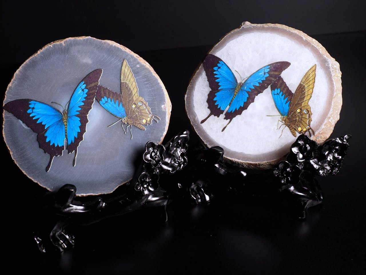 ☆デザイン瑪瑙(メノウ)プレート☆使い方様々☆アゲートコースター