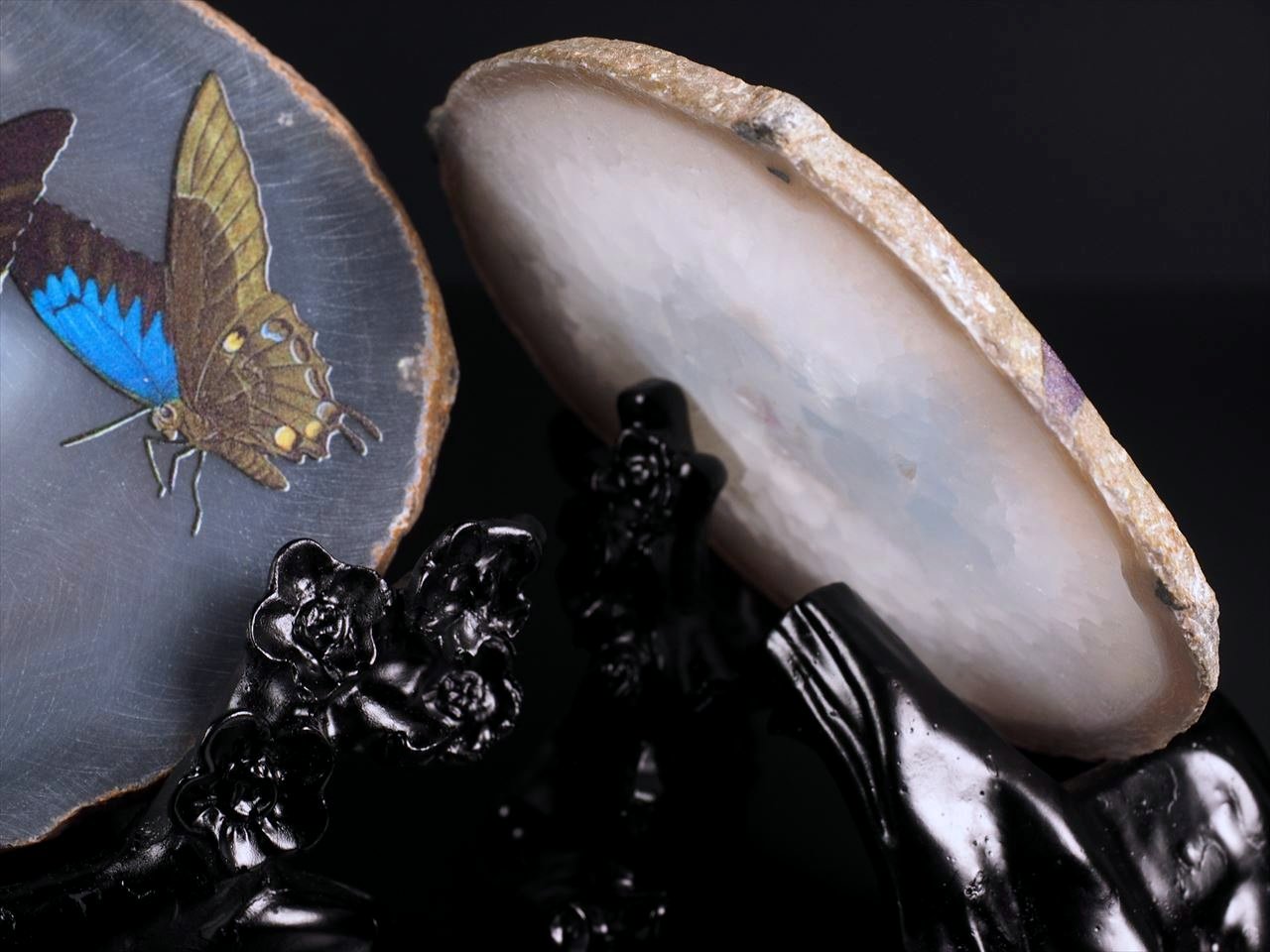 ☆デザイン瑪瑙(メノウ)プレート☆使い方様々☆アゲートコースター