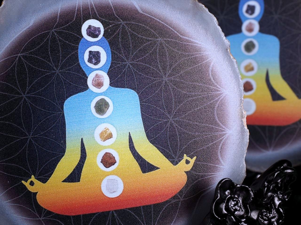 ☆デザイン瑪瑙(メノウ)プレート☆使い方様々☆アゲートコースター