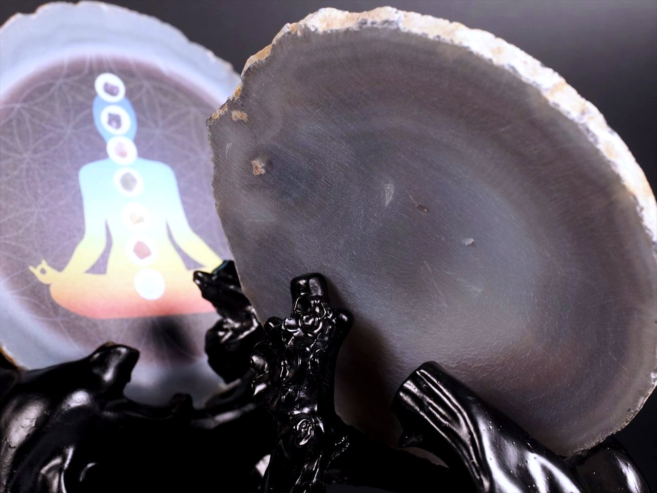 ☆デザイン瑪瑙(メノウ)プレート☆使い方様々☆アゲートコースター