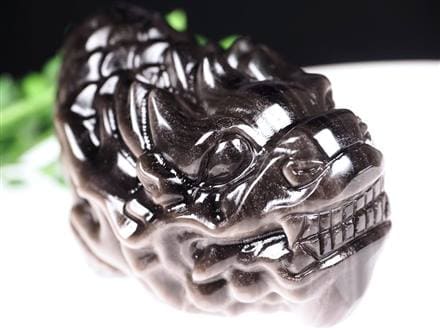 オブシディアン 龍神 ドラゴン シルバーオブシディアン 龍
