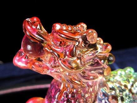 ドラゴン 龍 置物 クリスタルガラス 龍玉