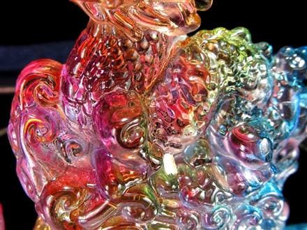 ドラゴン 龍 置物 クリスタルガラス 龍玉