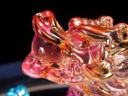 ドラゴン 龍 置物 クリスタルガラス 龍玉