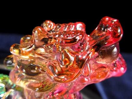 ドラゴン 龍 置物 クリスタルガラス 龍玉