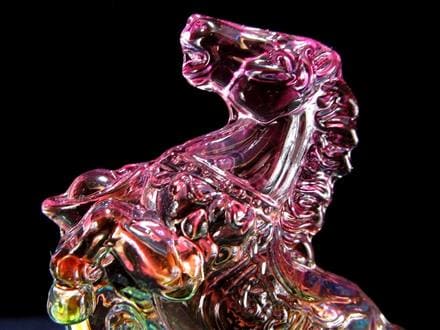 午 馬 置物 クリスタルガラス 干支