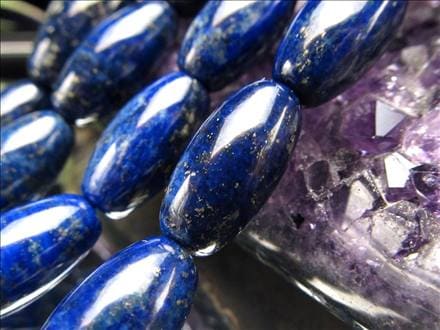 ラピスラズリ 青金石 12月の誕生石 ビーズ連 連材