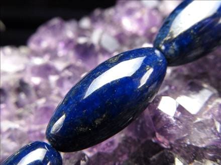 ラピスラズリ 青金石 12月の誕生石 ビーズ連 連材