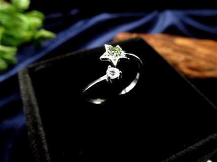 リング アクセサリー 隕石 モルダバイト ナチュラルグラス