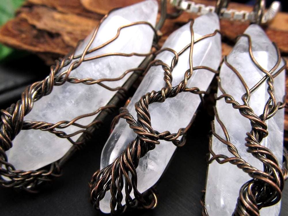 ペンダント ツリーオブライフ 世界樹 ダブルポイント 天然石