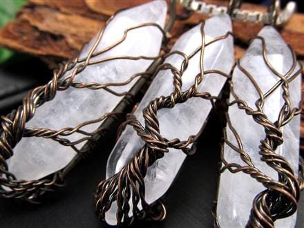 ペンダント ツリーオブライフ 世界樹 ダブルポイント 天然石