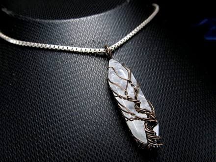 ペンダント ツリーオブライフ 世界樹 ダブルポイント 天然石