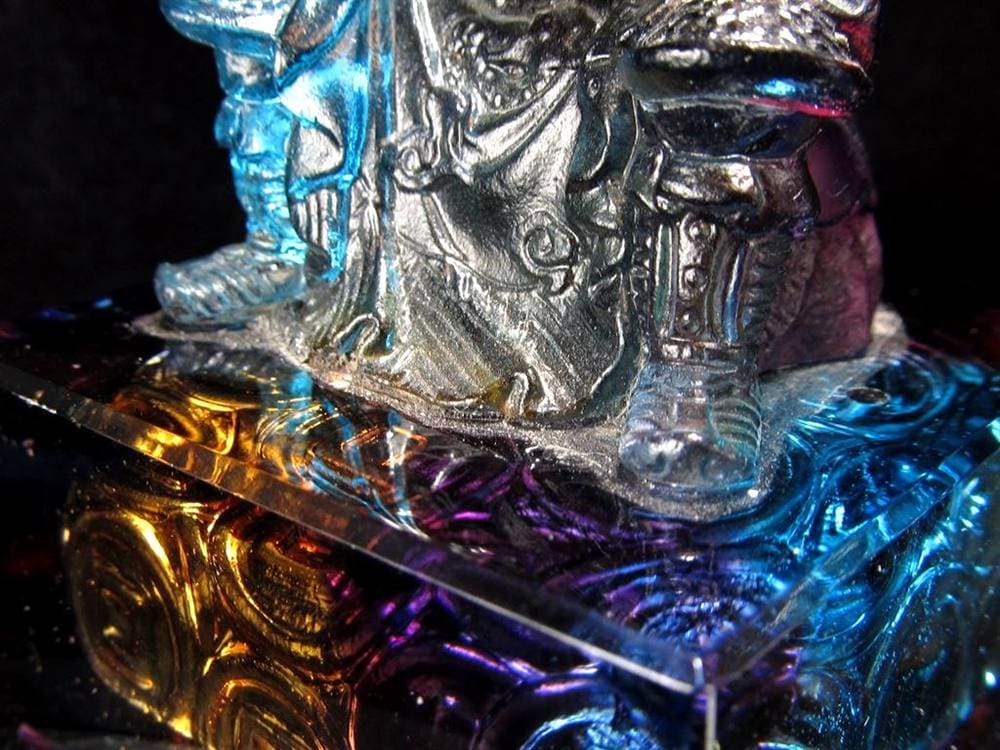 玉璽 クリスタルガラス 関羽 伝国璽 関帝