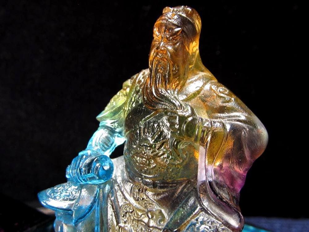 玉璽 クリスタルガラス 関羽 伝国璽 関帝