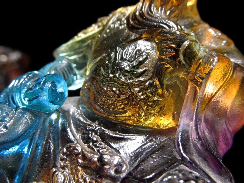 玉璽 クリスタルガラス 関羽 伝国璽 関帝