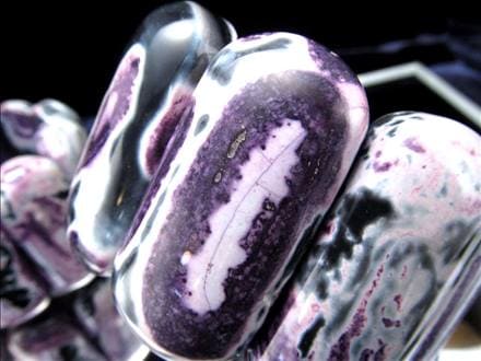 アゲート バングル ブレスレット パープル マーブル