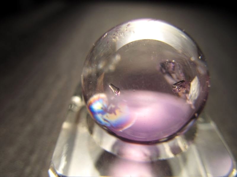 ☆激レア！水＆虹入り☆美麗！バイカラー☆古代の水を封入した水晶