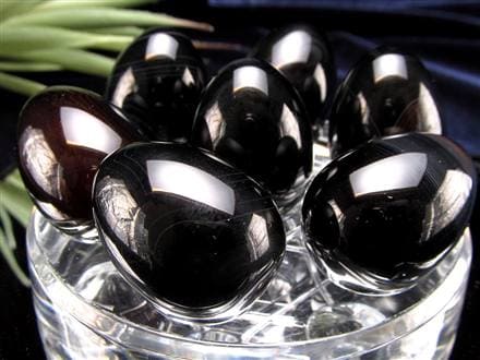 オブシディアン エッグ ゴールデンシャインオブシディアン 黒曜石 卵