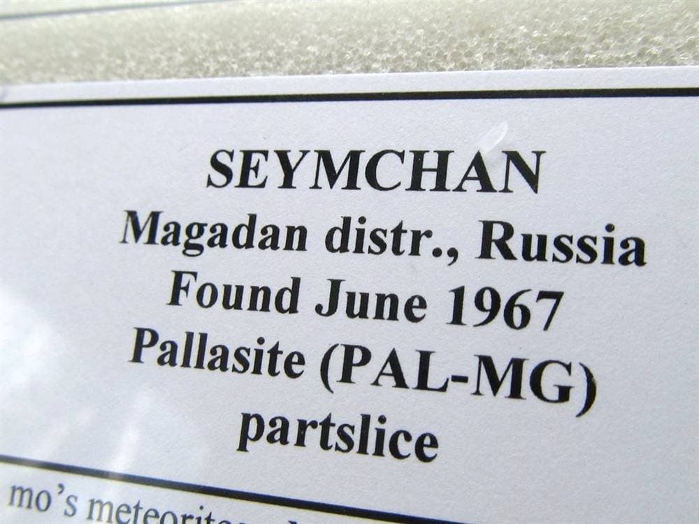 セイムチャン隕石 パラサイト隕石 プレート Seymchan 石鉄隕石