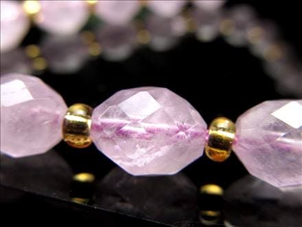 ラベンダーアメジスト 紫水晶 アメジスト ファセットカット ビーズ連 連材