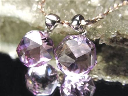 ラベンダーアメジスト 紫水晶 スターカット ペンダントトップ Silver925