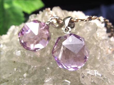 ラベンダーアメジスト 紫水晶 スターカット ペンダントトップ Silver925